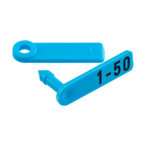 Ушни марки за агнета и ярета, Twintag, сини, 1-50 - изображение 1