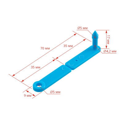 Ушни марки за агнета и ярета, Twintag, сини, 151-200 - изображение 7