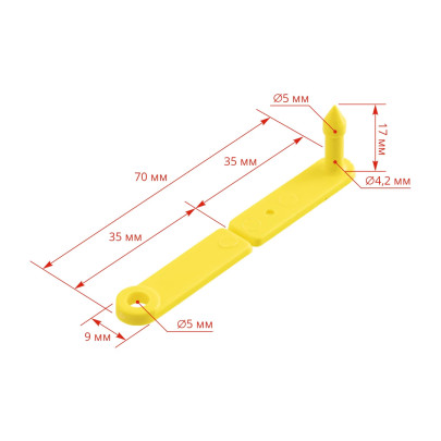 Ушни марки за агнета и ярета, Twintag, жълти, 1-50 - изображение 7