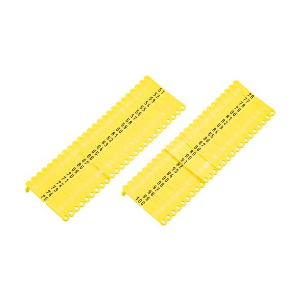 Ушни марки за агнета и ярета, Twintag, жълти, 51-100 - изображение 5