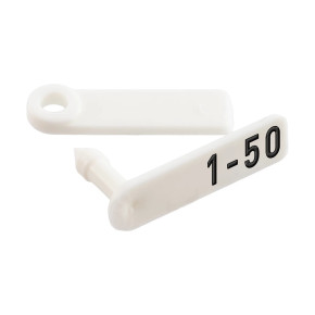 Ушни марки за агнета и ярета, Twintag, бели, 1-50 - изображение 1