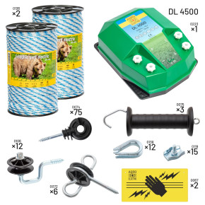 Пакет за изграждане на електрическа ограда за пчелари, с DL 4500, захранване 12 V - изображение 1