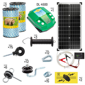 Пакет за изграждане на електрическа ограда за пчелари, с DL 4500, захранване със соларна система - изображение 1
