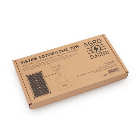 Соларен монокристален панел 30 W, с регулатор на зареждането - изображение 4