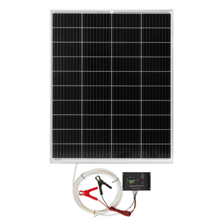Соларен монокристален панел 100 W, с регулатор на зареждането - изображение 1