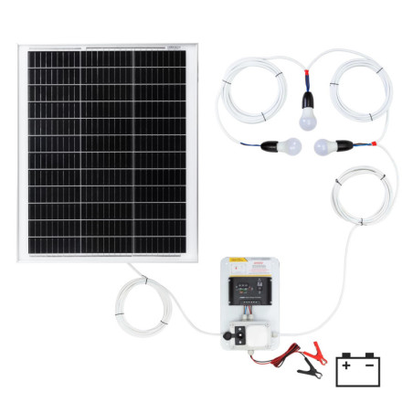 Фотоволтаичната осветителна система 50 W с 3 крушки - изображение 1