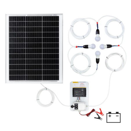 Фотоволтаичната осветителна система 50 W с 4 крушки - изображение 1
