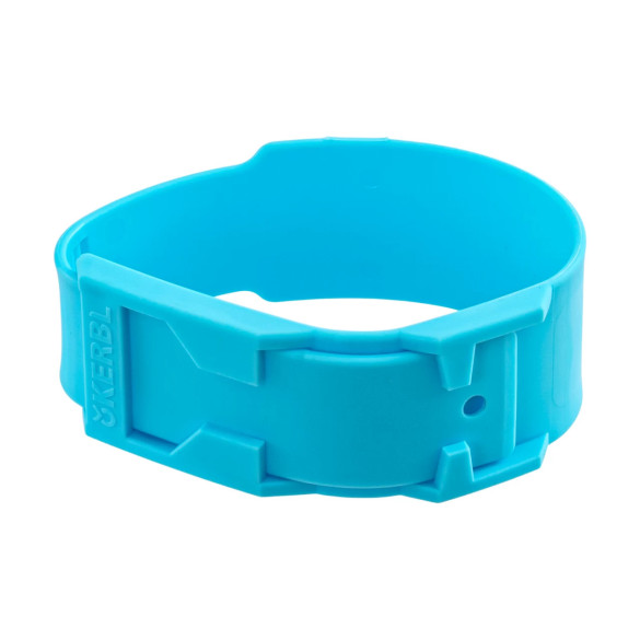 Гривна за маркиране на крави, пластмасова, синя - изображение 1