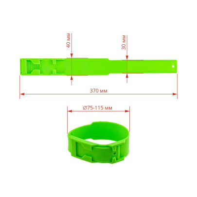 Гривна за маркиране на крави, пластмасова, зелена - изображение 6