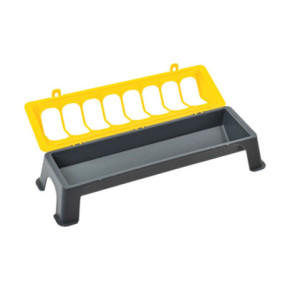 Хранилка за пилета, пластмасова, антрацитно-жълта, 50см - изображение 1 2