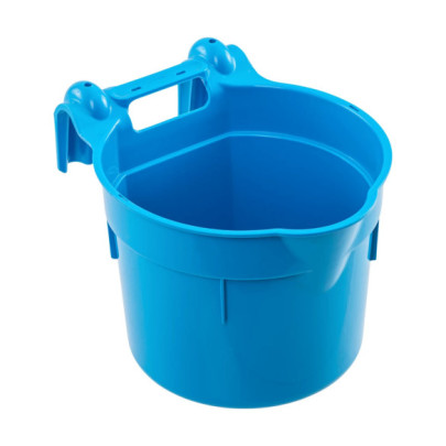 Кофа за хранене с конзола за окачване, цилиндрична форма, синя, 8 литра - изображение 1