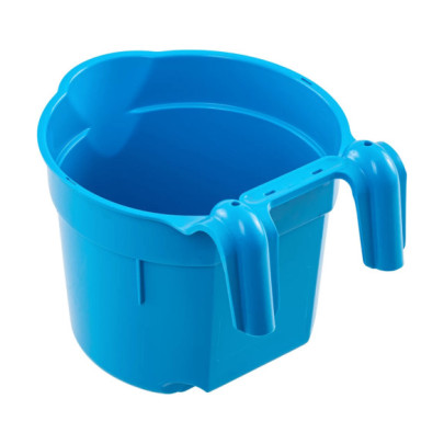 Кофа за хранене с конзола за окачване, цилиндрична форма, синя, 8 литра - изображение 2