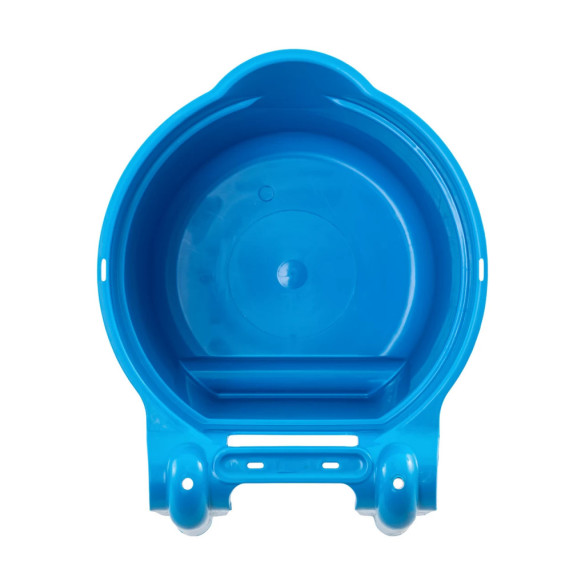 Кофа за хранене с конзола за окачване, цилиндрична форма, синя, 8 литра - изображение 6