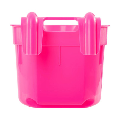 Кофа за хранене, с конзола за окачване, цилиндрична форма, розова, 8литра - изображение 4