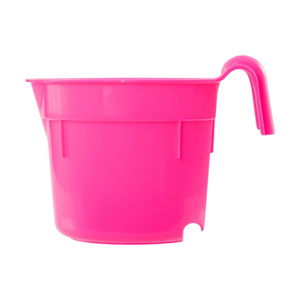 Кофа за хранене, с конзола за окачване, цилиндрична форма, розова, 8литра - изображение 5