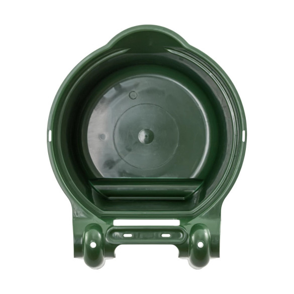 Кофа за хранене, с конзола за окачване, цилиндрична форма, тъмнозелена, 8литра - изображение 6