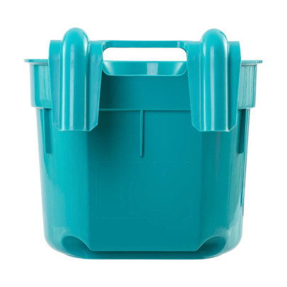Кофа за хранене, с конзола за окачване, цилиндрична форма, тюркоазена, 8литра - изображение 4