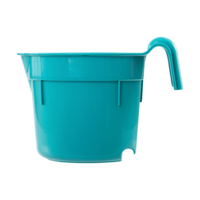 Кофа за хранене, с конзола за окачване, цилиндрична форма, тюркоазена, 8литра - изображение 5