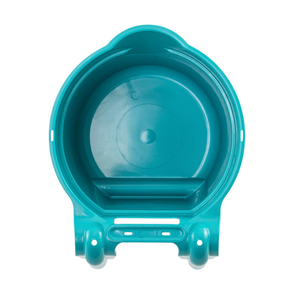 Кофа за хранене, с конзола за окачване, цилиндрична форма, тюркоазена, 8литра - изображение 6
