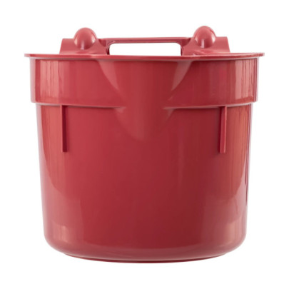 Кофа за хранене с конзола за окачване, цилиндрична форма, вишневочервена, 8литра - изображение 3