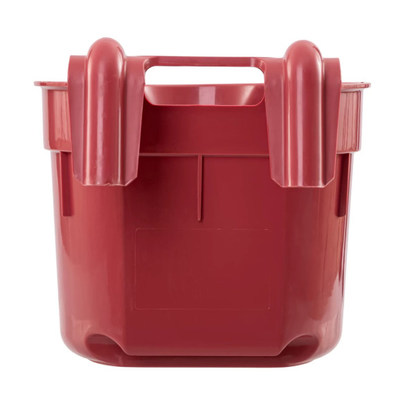 Кофа за хранене с конзола за окачване, цилиндрична форма, вишневочервена, 8литра - изображение 4
