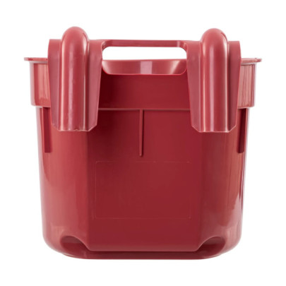 Кофа за хранене с конзола за окачване, цилиндрична форма, вишневочервена, 8литра - изображение 4