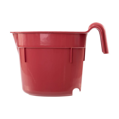 Кофа за хранене с конзола за окачване, цилиндрична форма, вишневочервена, 8литра - изображение 5