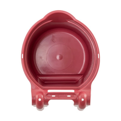Кофа за хранене с конзола за окачване, цилиндрична форма, вишневочервена, 8литра - изображение 6