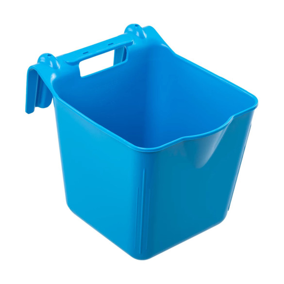 Кофа за хранене с конзола за окачване, квадратна форма, синя, 13литра - изображение 1