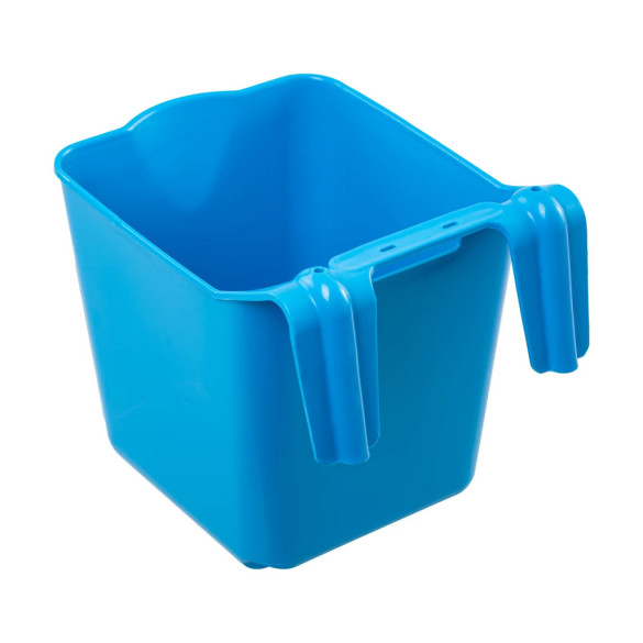 Кофа за хранене с конзола за окачване, квадратна форма, синя, 13литра - изображение 2
