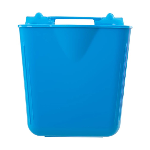 Кофа за хранене с конзола за окачване, квадратна форма, синя, 13литра - изображение 3
