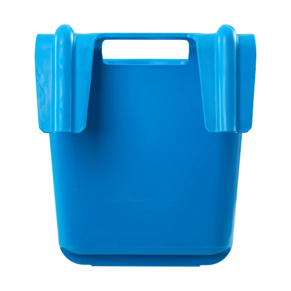 Кофа за хранене с конзола за окачване, квадратна форма, синя, 13литра - изображение 4