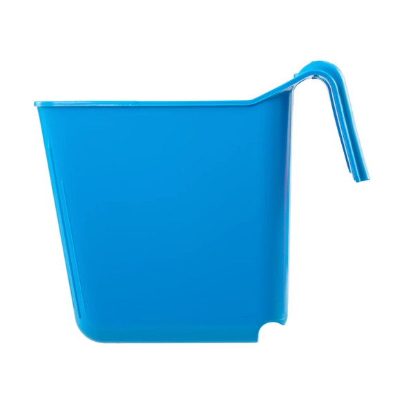 Кофа за хранене с конзола за окачване, квадратна форма, синя, 13литра - изображение 5