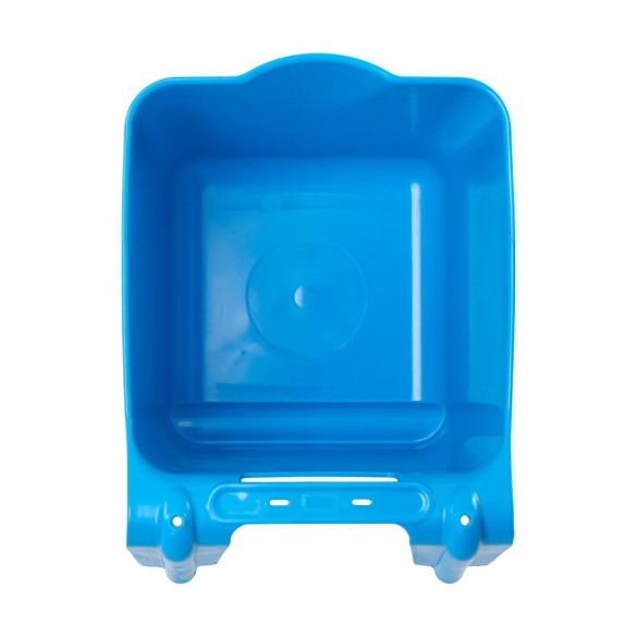 Кофа за хранене с конзола за окачване, квадратна форма, синя, 13литра - изображение 6