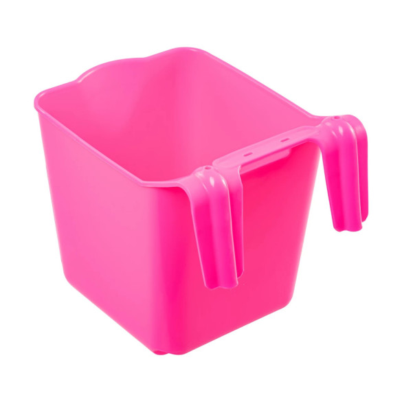 Кофа за хранене с конзола за окачване, квадратна форма, розова, 13литра - изображение 2