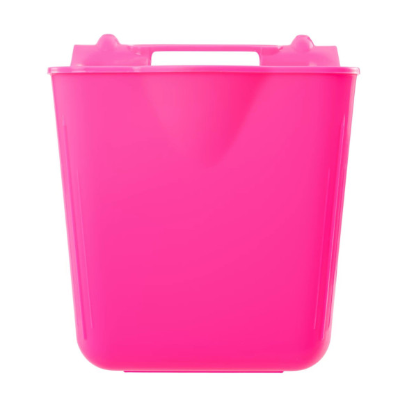 Кофа за хранене с конзола за окачване, квадратна форма, розова, 13литра - изображение 3