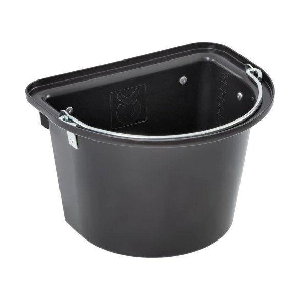 Кофа за хранене на коне, с конзола за окачване и дръжка, черна, 12литра - изображение 1
