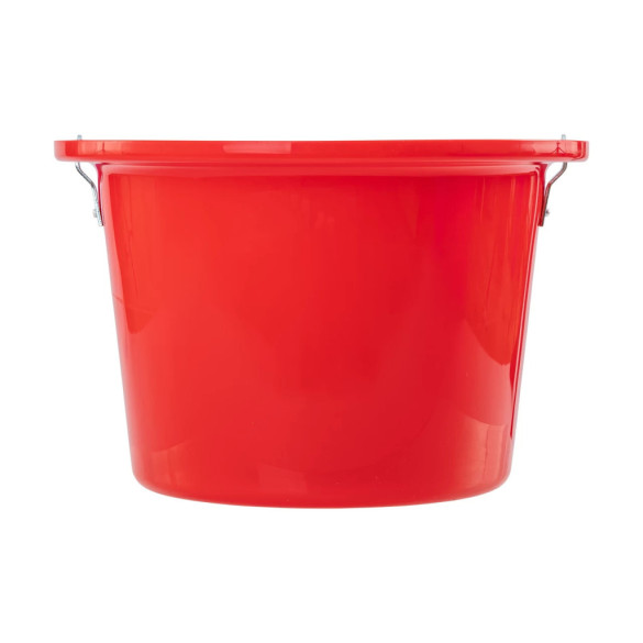 Кофа за хранене на коне, с конзола за окачване и дръжка, червена, 12литра - изображение 3