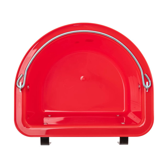 Кофа за хранене на коне, с конзола за окачване и дръжка, червена, 12литра - изображение 6