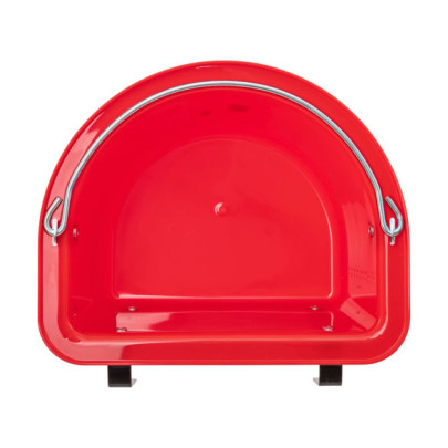 Кофа за хранене на коне, с конзола за окачване и дръжка, червена, 12литра - изображение 6