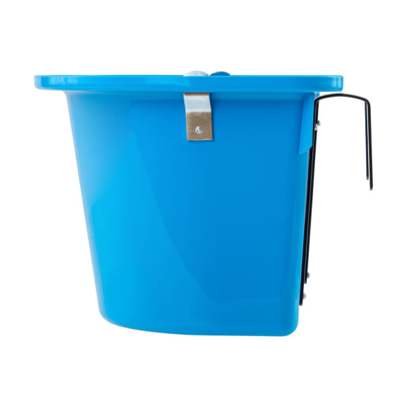 Кофа за хранене на коне, с конзола за окачване и дръжка, синя, 12литра - изображение 5