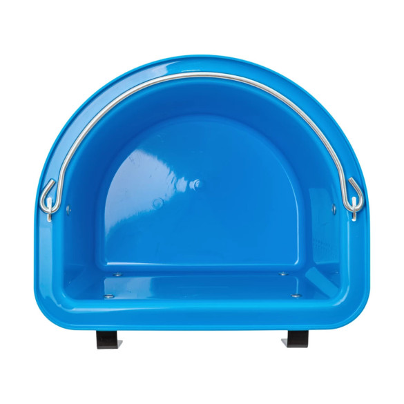 Кофа за хранене на коне, с конзола за окачване и дръжка, синя, 12литра - изображение 6