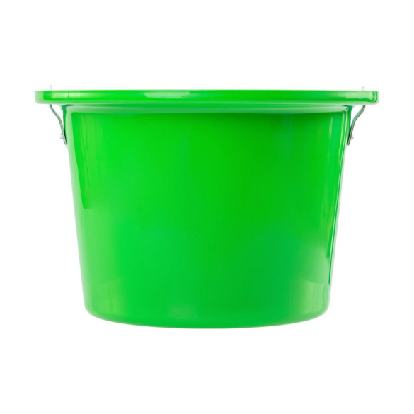 Кофа за хранене на коне, с конзола за окачване и дръжка, зелена, 12литра - изображение 3