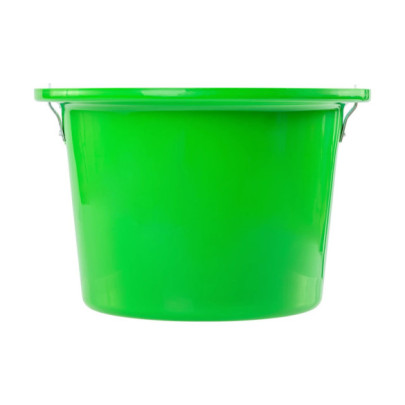 Кофа за хранене на коне, с конзола за окачване и дръжка, зелена, 12литра - изображение 3