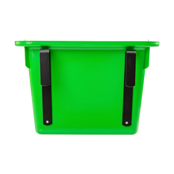 Кофа за хранене на коне, с конзола за окачване и дръжка, зелена, 12литра - изображение 4