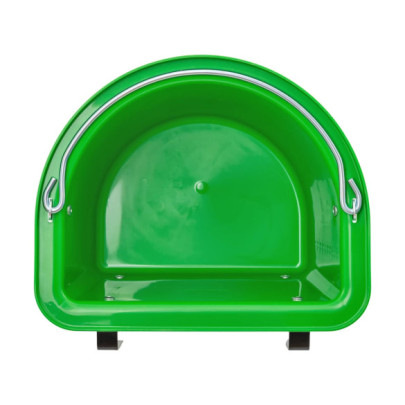 Кофа за хранене на коне, с конзола за окачване и дръжка, зелена, 12литра - изображение 6