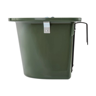 Кофа за хранене на коне, със скоби за окачване и дръжка, тъмно зелена, 12литра - изображение 5