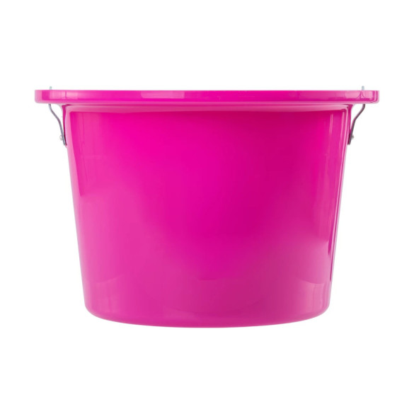 Кофа за хранене на коне, със скоби за закачване и дръжка, розова, 12литра - изображение 3