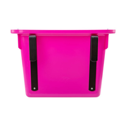 Кофа за хранене на коне, със скоби за закачване и дръжка, розова, 12литра - изображение 4