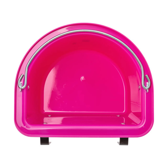 Кофа за хранене на коне, със скоби за закачване и дръжка, розова, 12литра - изображение 6